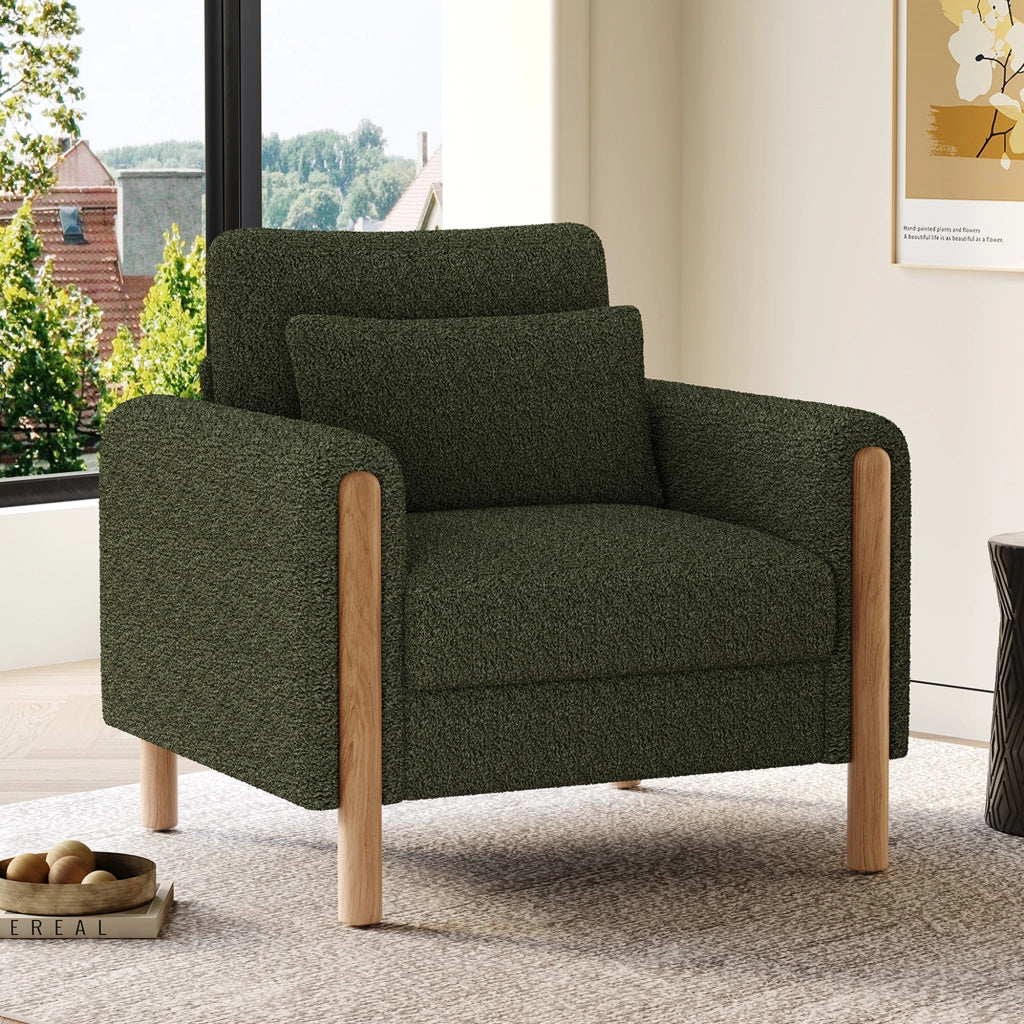 POLTRONA Lounge 87x83x88,5 cm in Teddy Verde