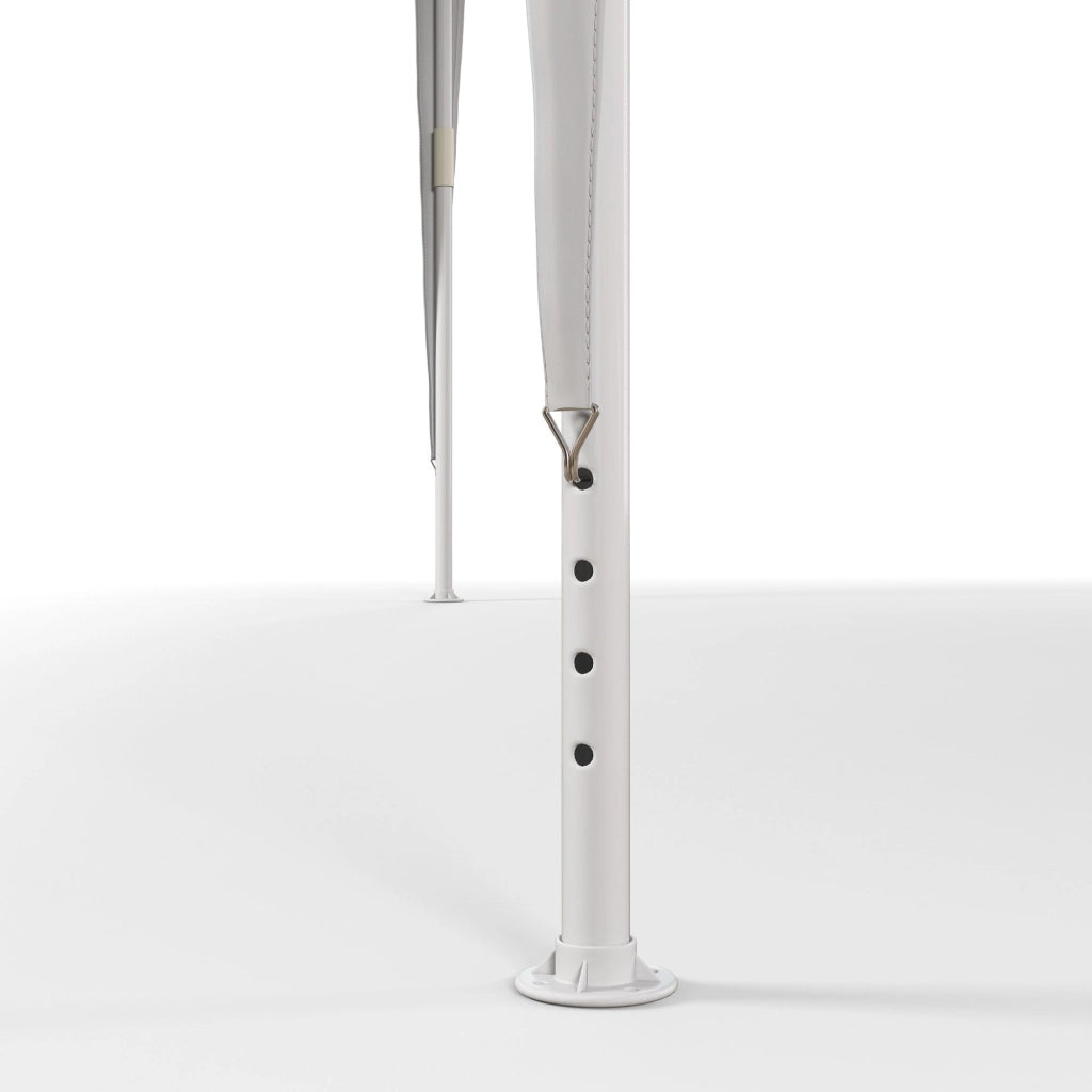 Gazebo da Giardino 293x293 cm Pieghevole e Portatile con Copertura Anti UV Bianco