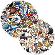 Sticker animali per bambini 100 pezzi - Sticker animali per progetti creativi - Adesivi autoadesivi - Multicolore - Idoneo per progetti creativi - Facili da rimuovere - Sticker animali