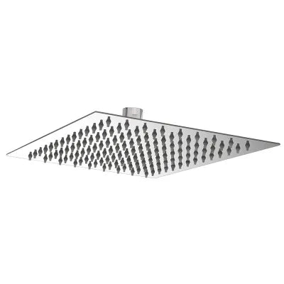 Soffione doccia rettangolare 25x15 cm cromato lucido in acciaio inox