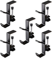 5 Pacchi di Hanger per Abito con 2 Ganci - Maniglie per Abito con Regolazione (Nero)