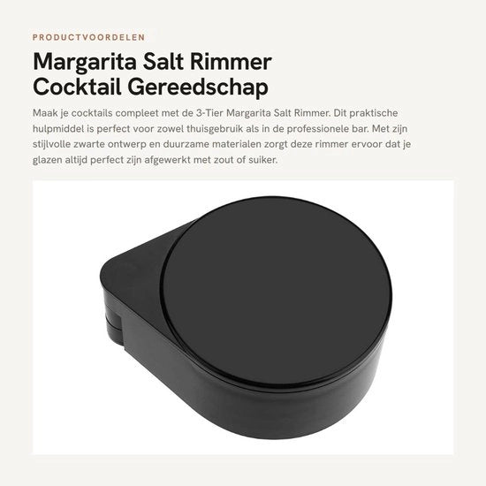 Strumento per Cocktail 3 Strati - Rimmer per Bicchieri - Materiale Acrilico Duraturo - 16cm x 20cm x 7.2cm