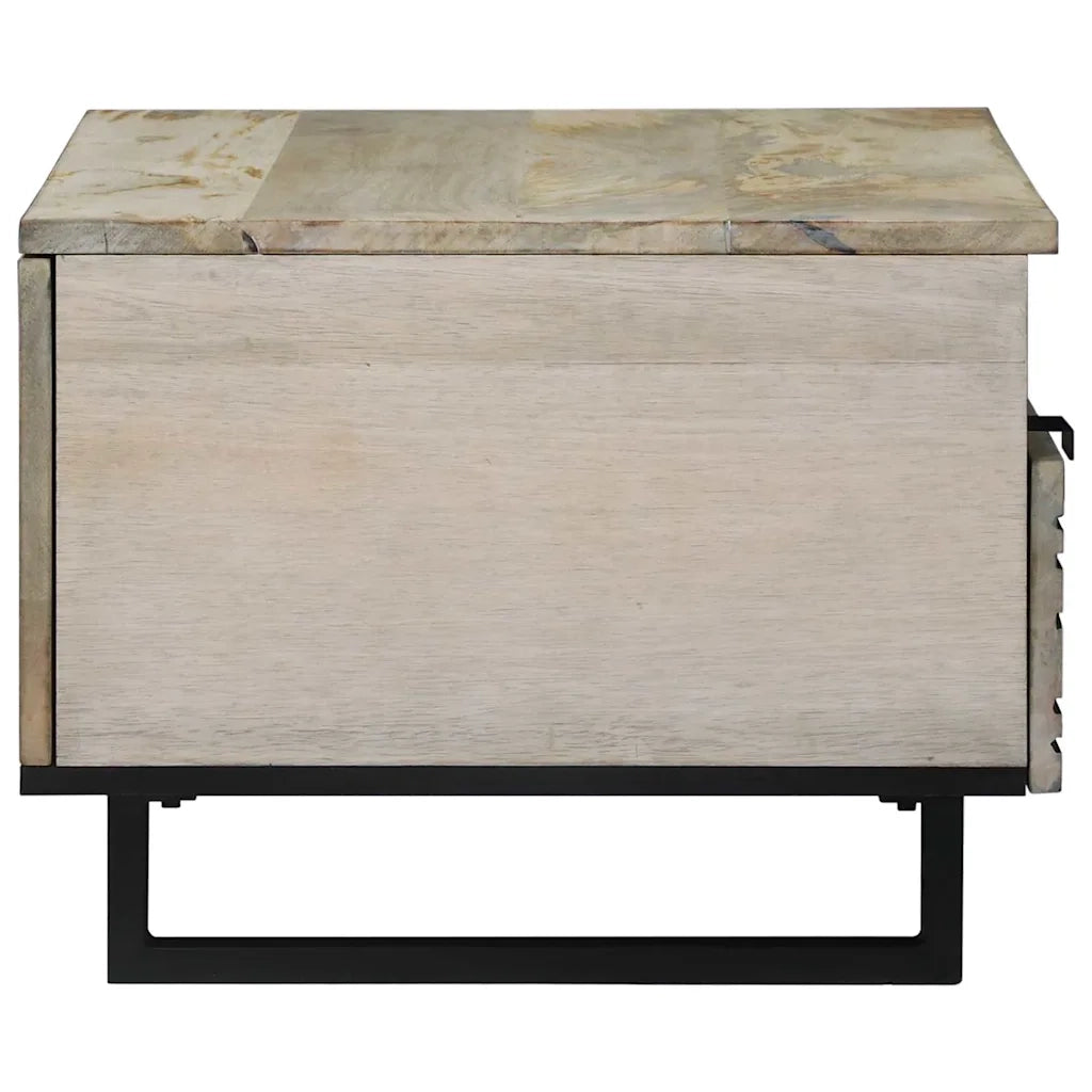 vidaXL Tavolino da salotto with Drawer Bianco, Nero 80 x 54 x 40 cm