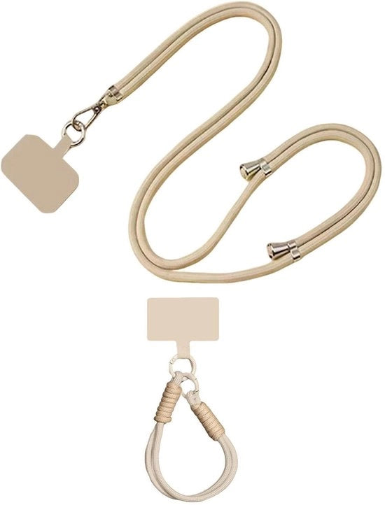 Cinturino per smartphone flessibile - Corda antislip con cinturino per chiave - Telecomando retrattile - Portatile - Nylon/Polyester - Telecomando per smartphone