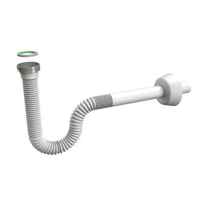Sifone universale flessibile ed estensibile 1 1/4 bianco