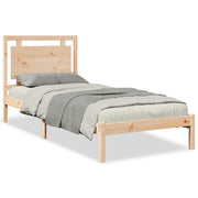 Letto singolo | Letto per adulti | Giroletto Extra Lungo senza Materasso 100x210 cm Legno Massello