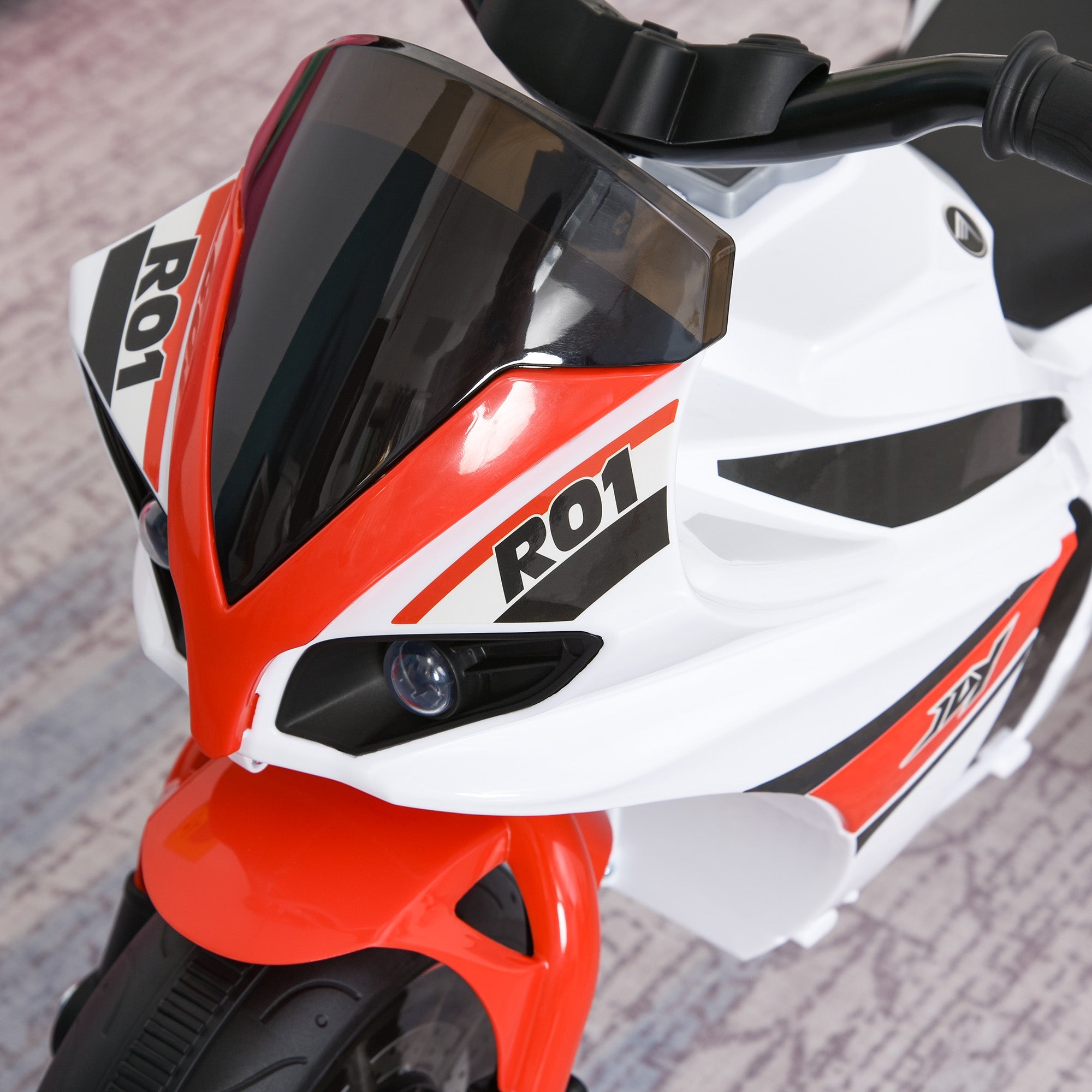 Moto Cavalcabile per Bambini   Bianco e Rosso