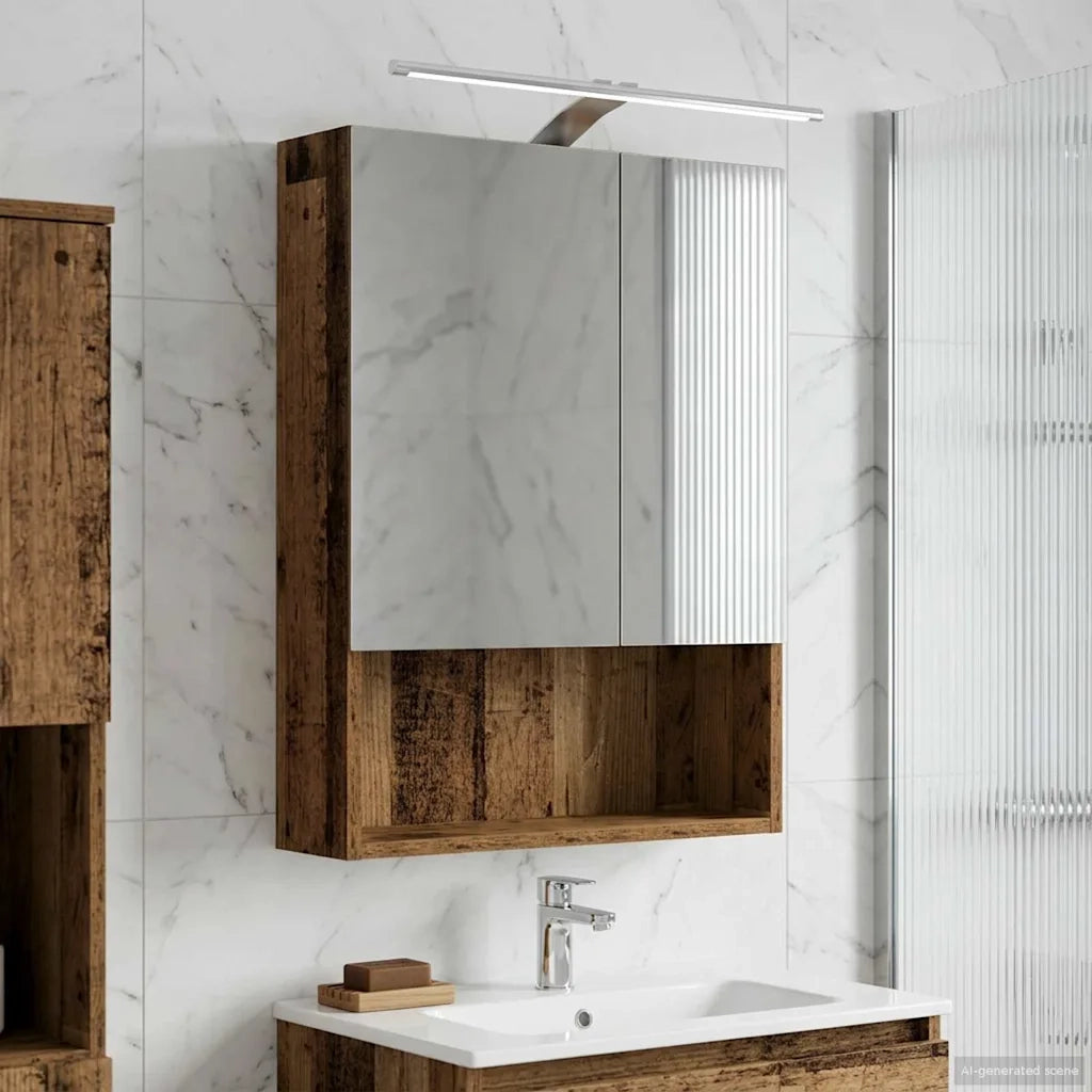 Mobiletto per specchio da bagno Legno vecchio 50 x 14,5 x 70 cm