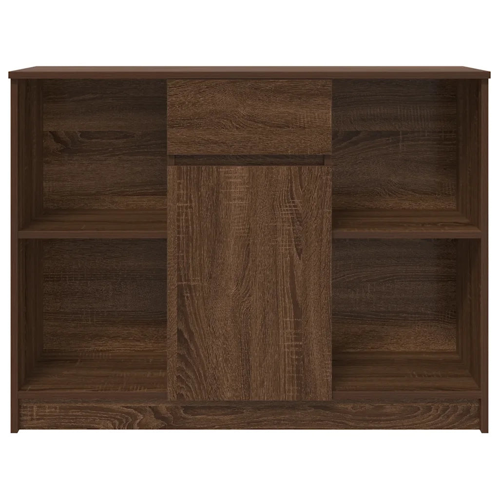 Credenza | Madia | Buffet da pranzo | Armadio da pranzo con Cassetto Rovere Marrone 101x35x76 cm in Truciolato