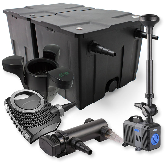 Set filtro a 2 camere 60000l chiarificatore UVC 18W pompa 70W pompa fontana