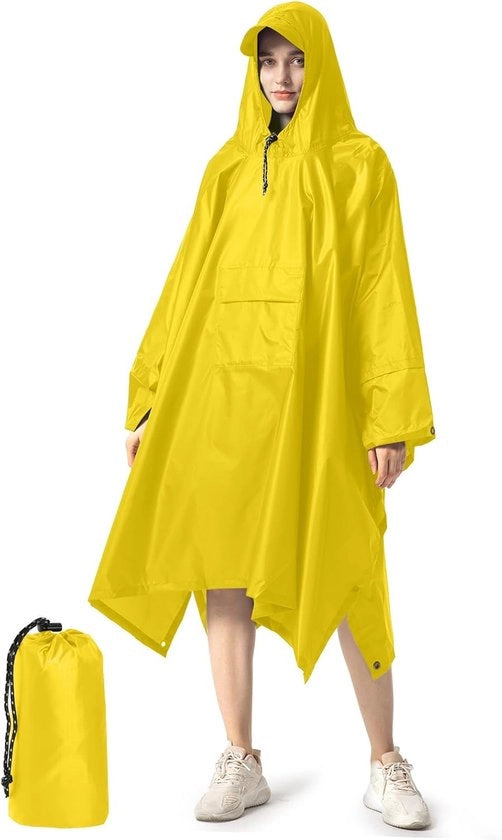 Impermeabile Poncho Unisex per Bicicletta, Camminata, Festival e Attività All'aperto