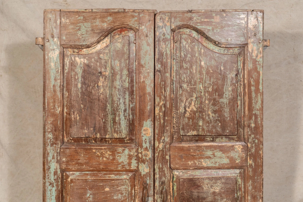 Biscottini Porta portone in legno massello e ferro da interno o da esterno vecchia e antica medievale scorrevole