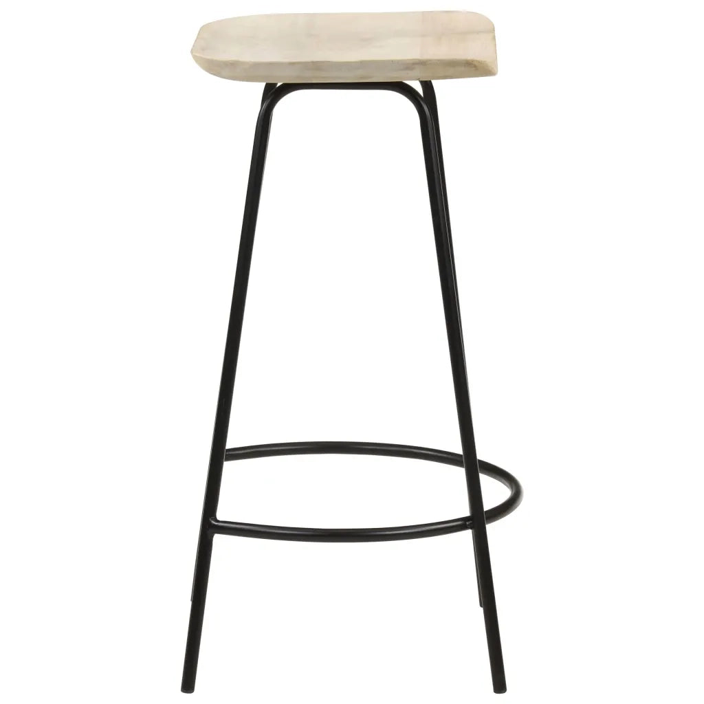 Sgabelli da Bar 4 pz in Legno Massello di Mango cod mxl 75369