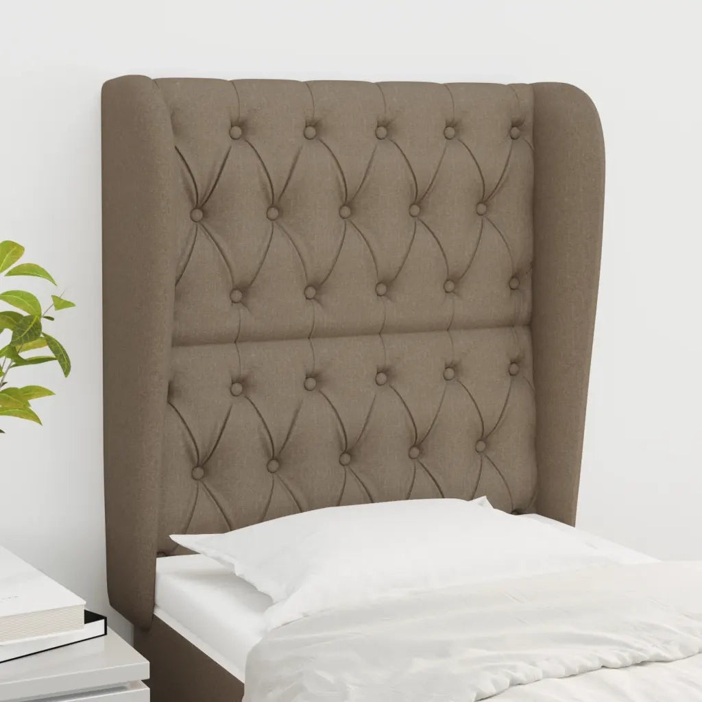 Testiera ad Orecchio Tortora 83x23x118/128 cm in Tessuto 3118270