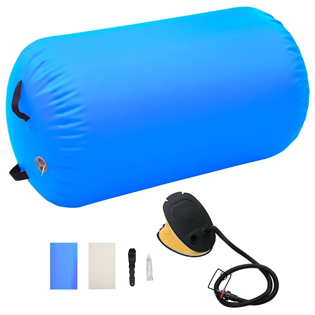 Rullo da Ginnastica Gonfiabile con Pompa 100x60 cm in PVC Blu cod mxl 78241