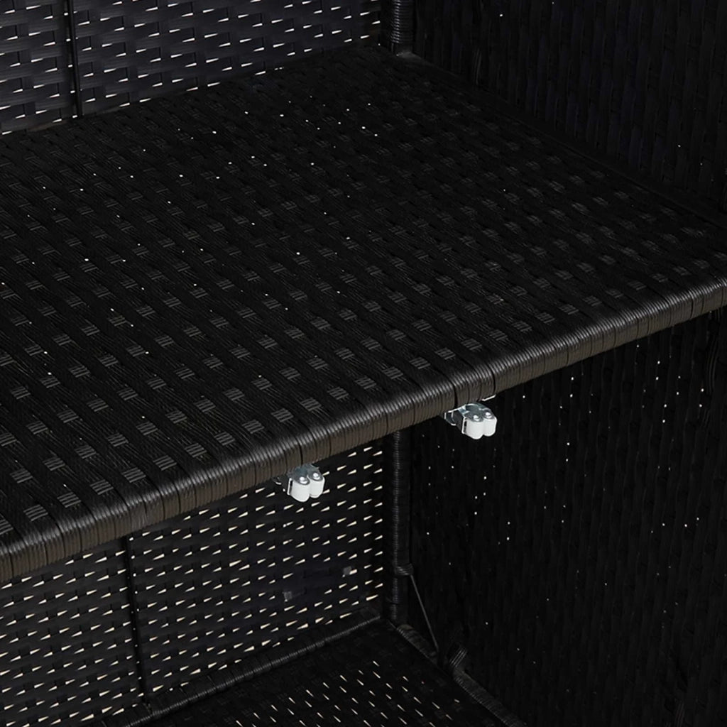 Armadio con lo scaffale con porta Nero 100 x 36 x 102 cm Rattan 4103821