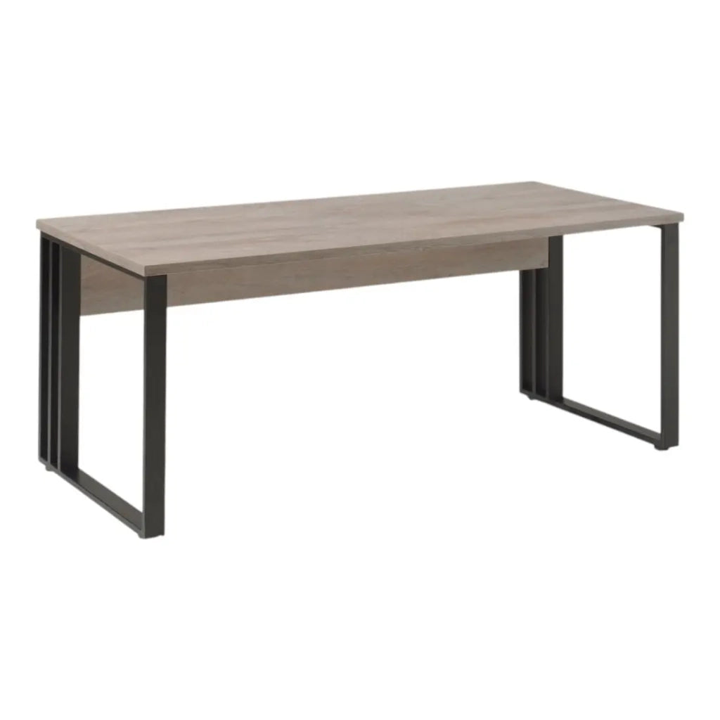 Bureau professionnel YUKON – 140 cm rovere grezzo e piedi neri – Design robusto e moderno