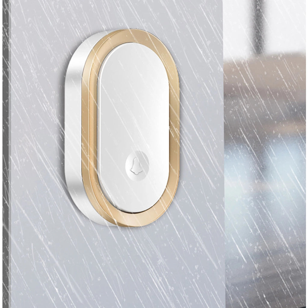 300 m di portata IP44 Campanello wireless connesso con suoneria e 36 suonerie Bianco Avizar