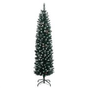 Albero di Natale | Decorazioni natalizie Artificiale Sottile con 300 LED 210 cm