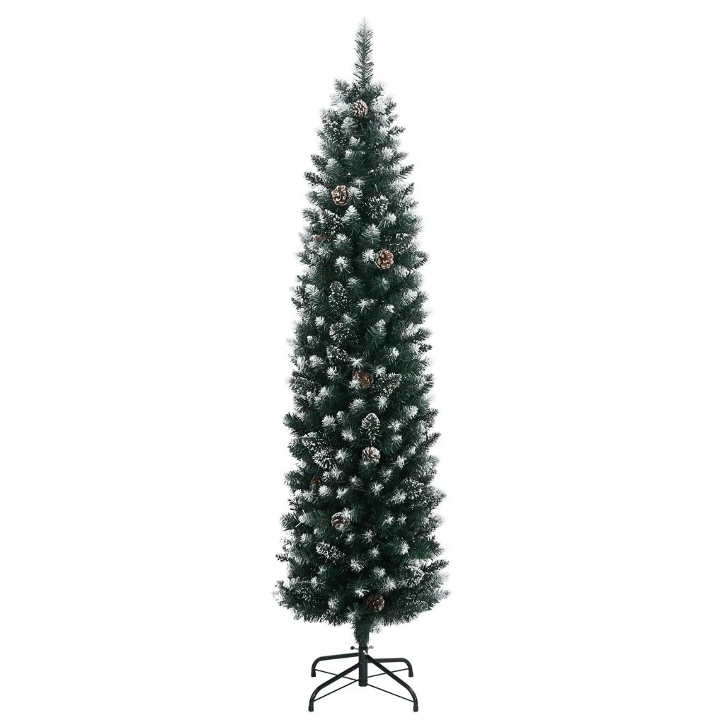 Albero di Natale | Decorazioni natalizie Artificiale Sottile con 300 LED 210 cm