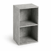 Libreria Scaffale Modulo Aperto 2 Ripiani Portaoggetti 30x24x54H cm Cemento LIB02