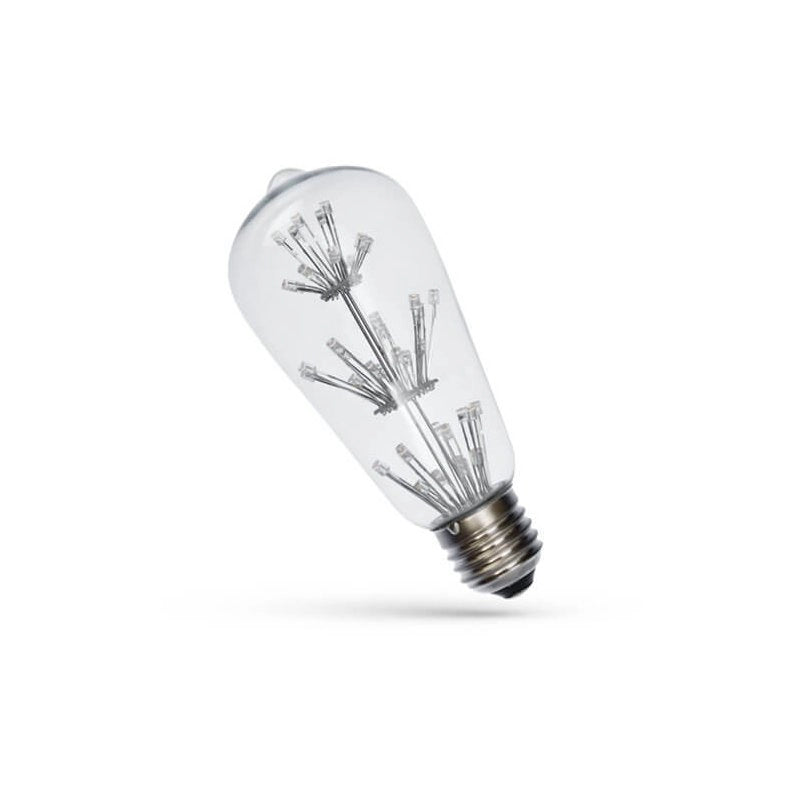 2 PZ Lampade LED E27 RGB 3W 45 LED Cambia Colori Automatico Cromoterapia Ø64mm H143mm