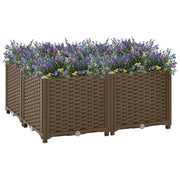 Fioriera Rialzata-Vaso da Esterno-Fioriera Elevata 80x80x38 cm in Polipropilene 512763