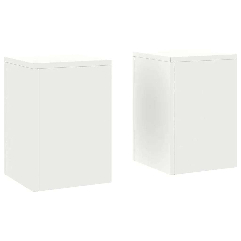 Supporto per piante 2 pcs Bianco 24 x 24 x 35 cm Acciaio 865807