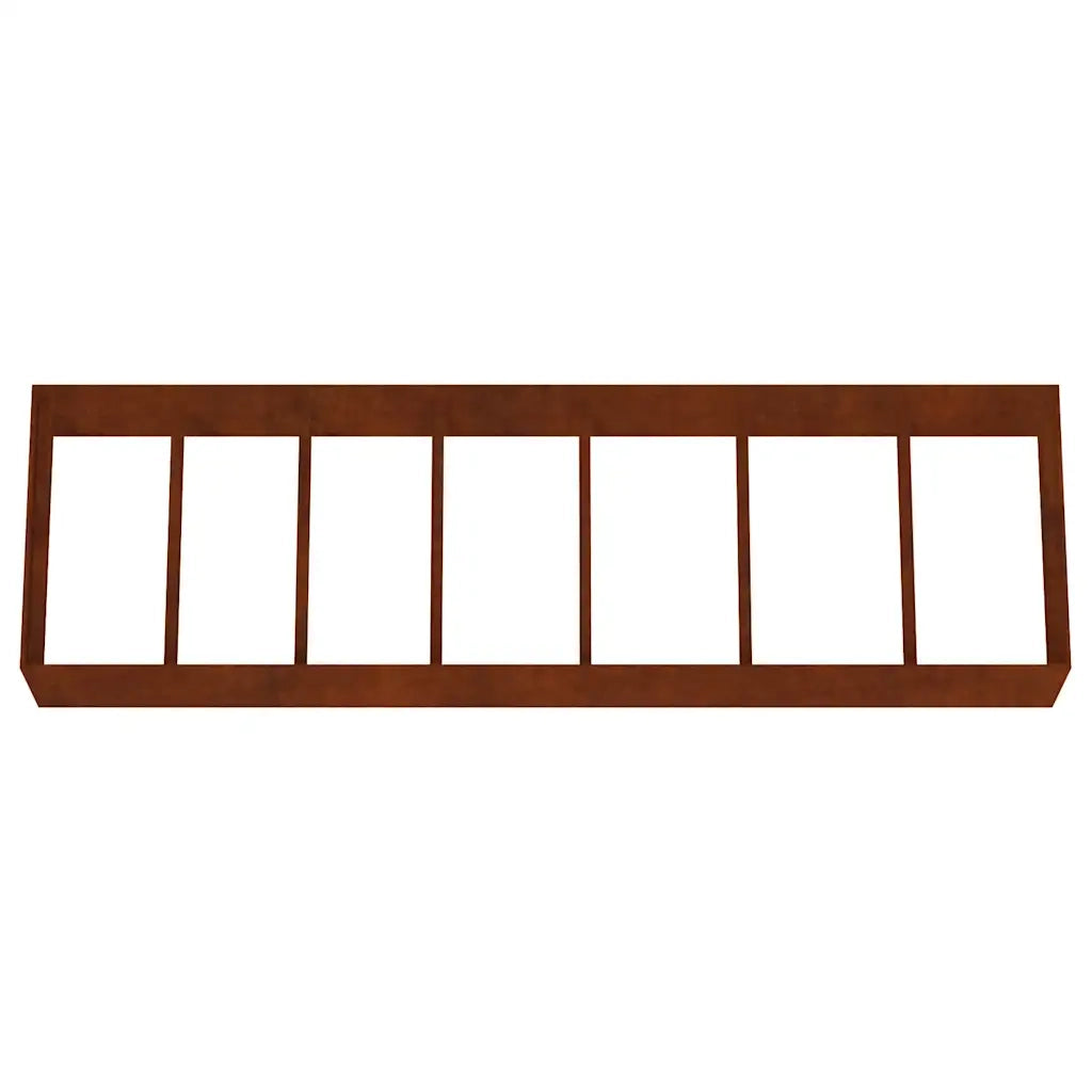 Fioriera Rialzata da Giardino 280x80x40 cm in Acciaio Corten
