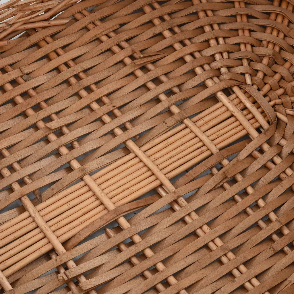 Cesta per Legna con Maniglie 78x54x34cm Salice Naturale 286983
