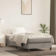Materasso a Molle-Materasso per letto Grigio Chiaro 90x220x20 cm in Velluto