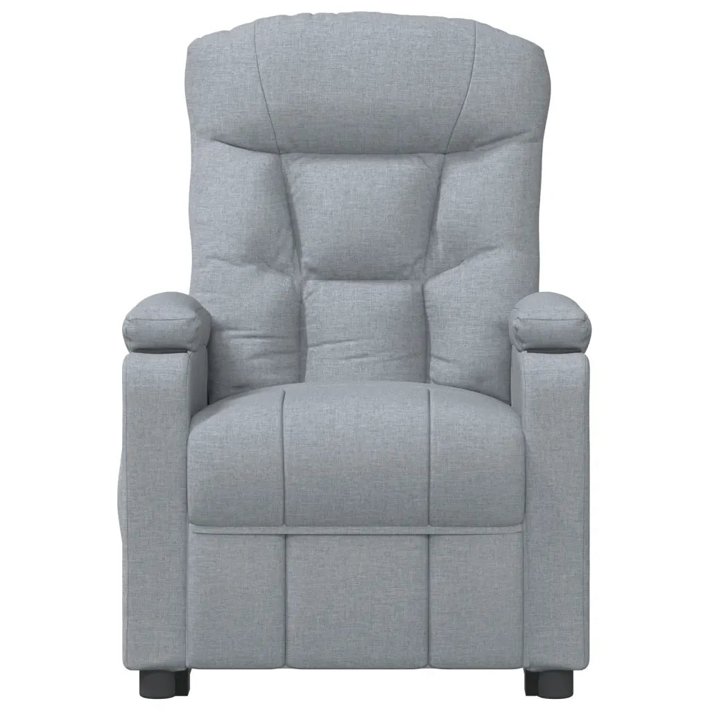 Poltrona Elettrica Reclinabile Grigio Chiaro in Tessuto