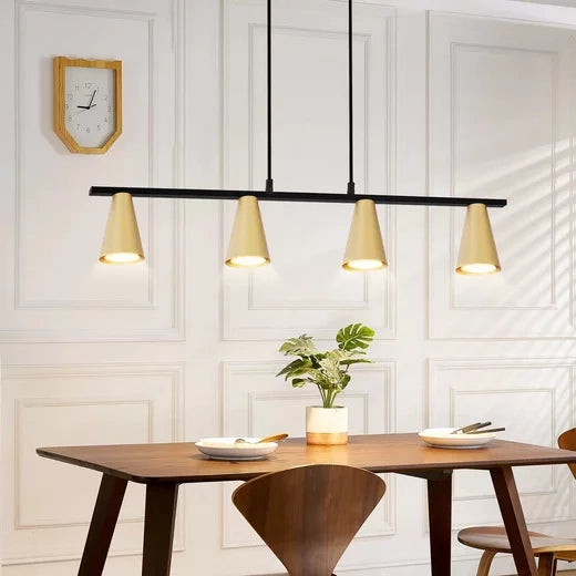 Lampada a sospensione ZMH moderna per sala da pranzo 4 fiamme GU10 lampada a sospensione per soggiorno corridoio