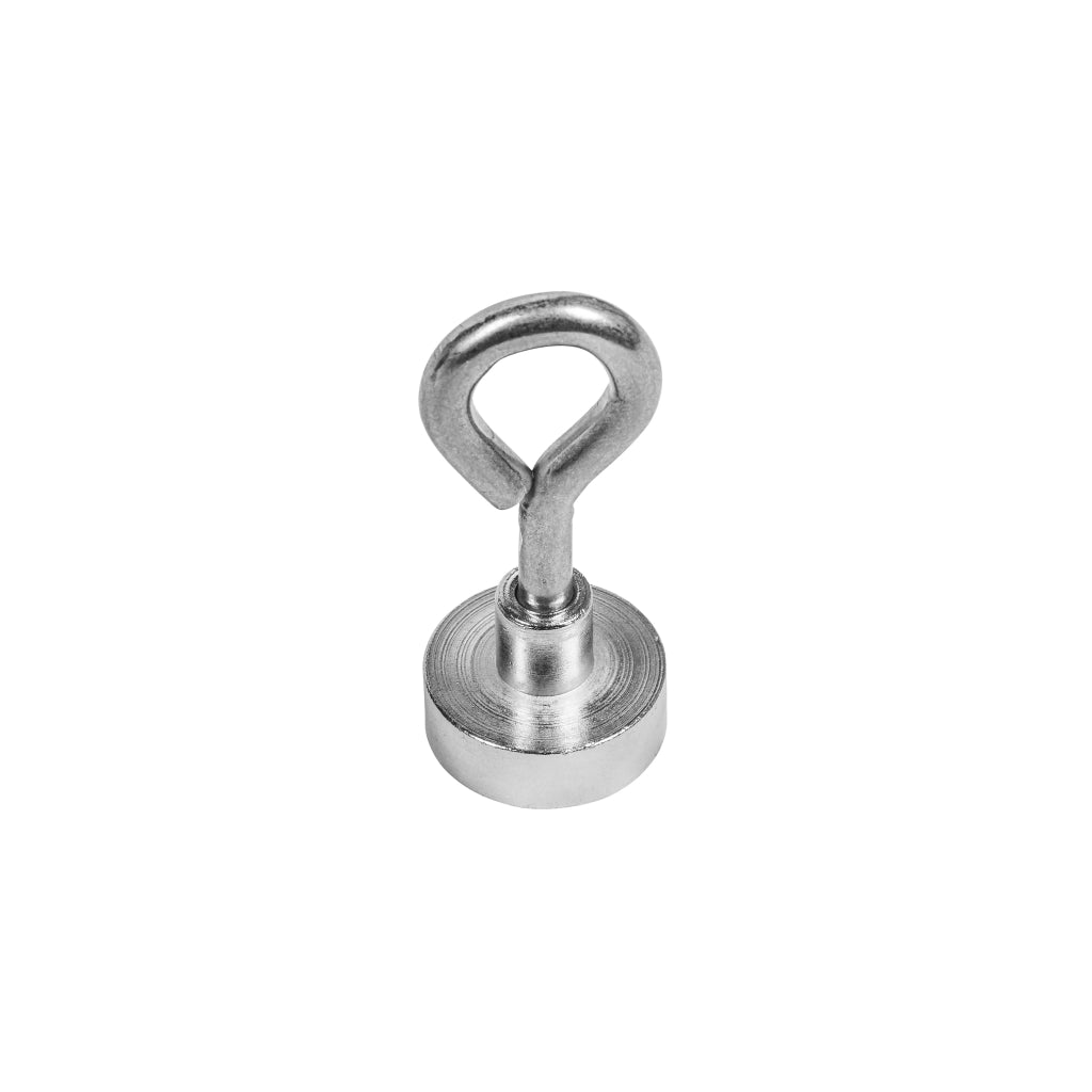 Magnete neodimio tondo Ã¸ 20 + occhiolo forza 11 kg
