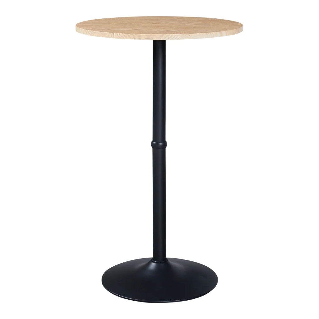 Tavolo alto rotondo 100 x 60 cm acciaio MDF nero 03_0011085
