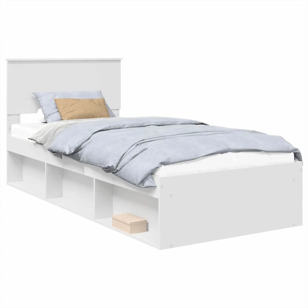 Struttura del letto Bianco 75 x 190 cm Legno multistrato