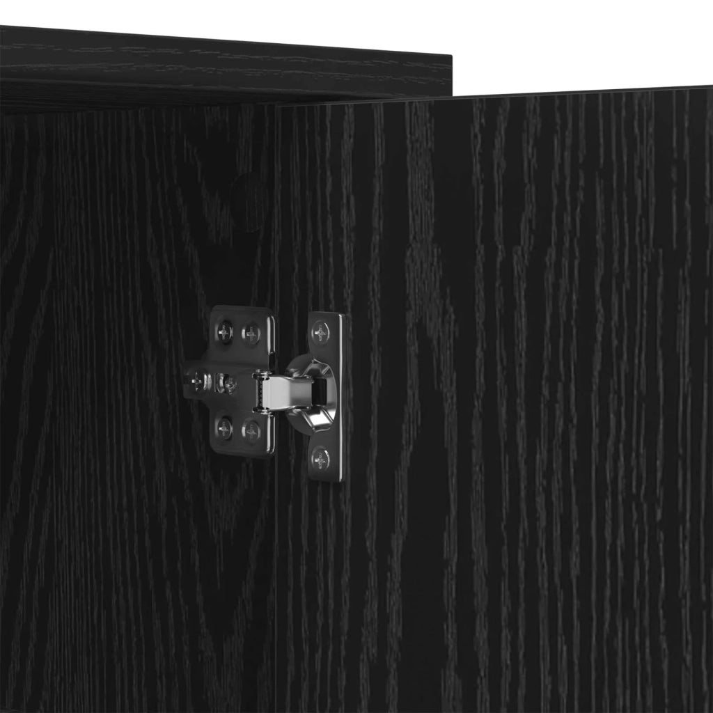 Credenza Rovere Nero 70 x 30 x 80 cm Legno multistrato