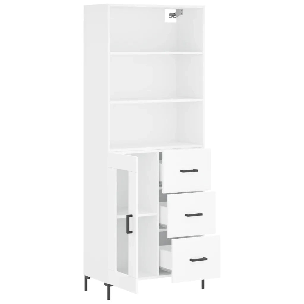 Credenza Bianca 69,5x34x180 cm in Legno Multistrato 3189509