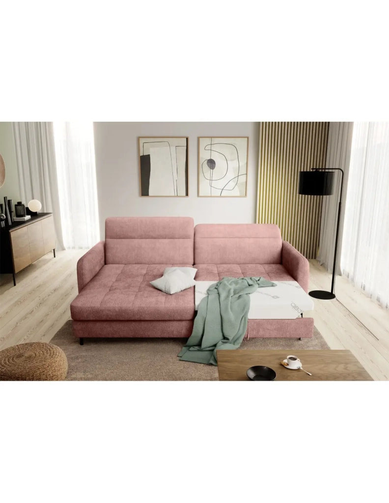 Divano ad angolo collezione GOUMSI colore Rosa cipria
