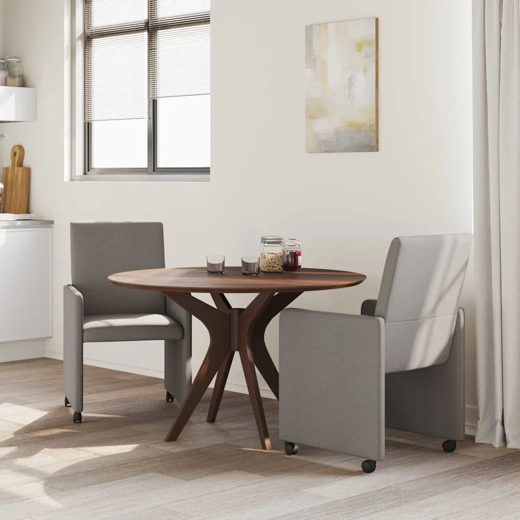 Sedie da Pranzo con Ruote 2 pcs Talpa 57 x 66 x 94 cm Tessuto