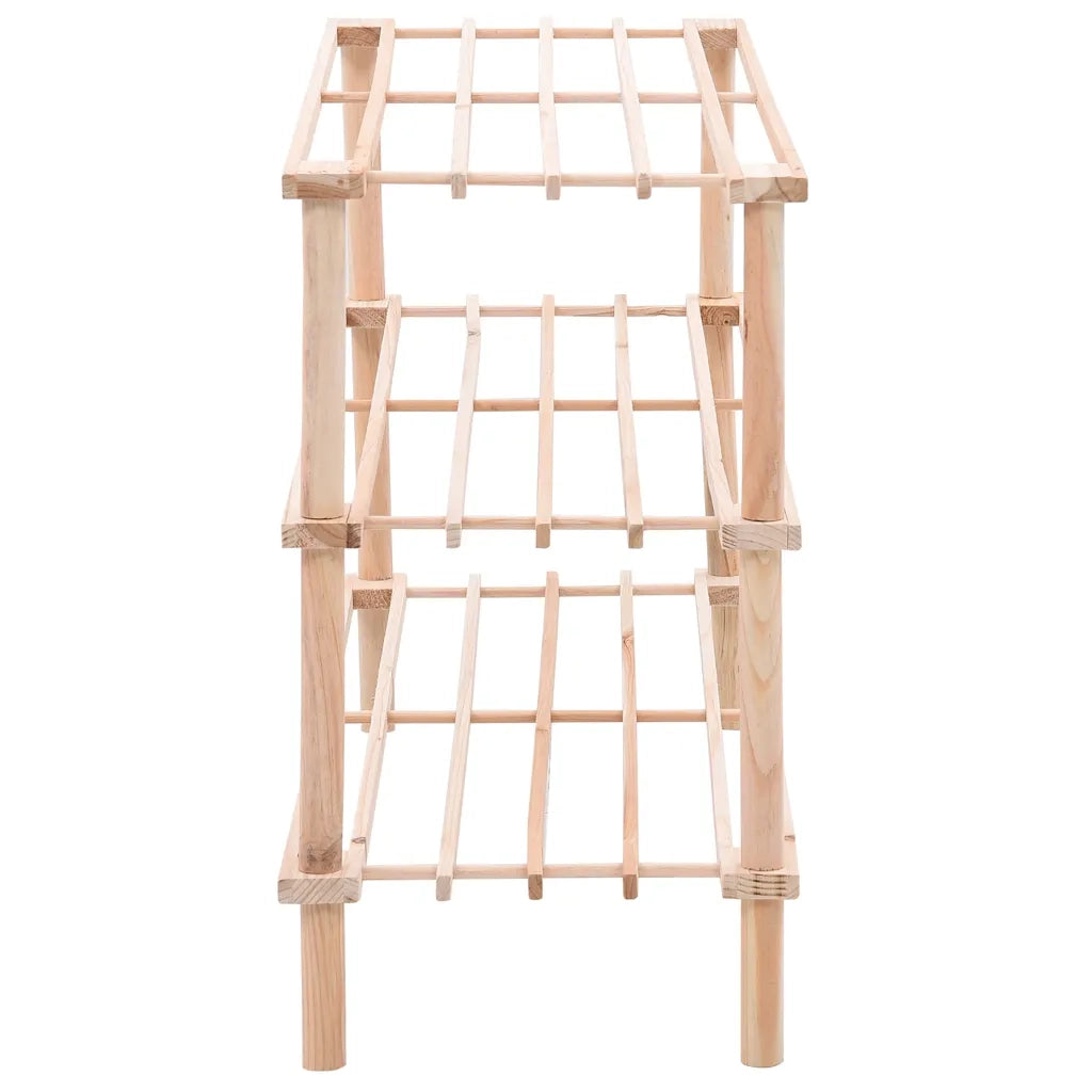 Scarpiera a 3 Livelli in Legno Massello di Abete 285200