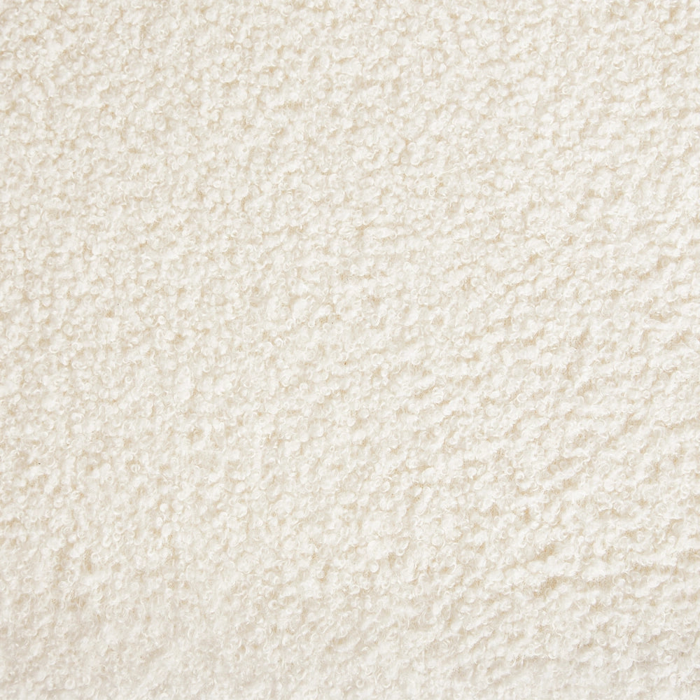 Panca decorativa con tessuto bouclè bianco sporco imbottito soggiorno camera da letto moderno