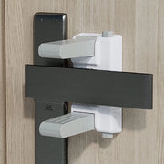 Upgrade 2.0, Set di sicurezza per porte, 2 pezzi + 2 fermagli di sicurezza per porte, Maniglia di sicurezza per porte, Sicurezza per bambini e animali domestici, Maniglie di sicurezza per porte, Nessuna viti o trapano richiesto