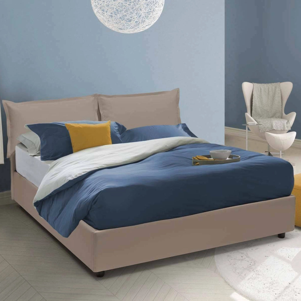 Letto Matrimoniale Acrab, Letto Matrimoniale Contenitore Made in Italy, Grigio