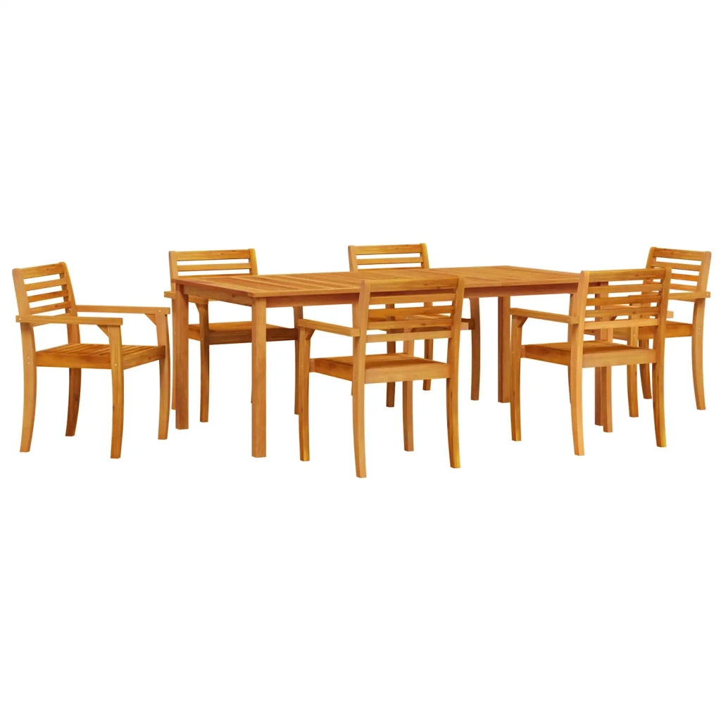 Set da Pranzo per Giardino 7 pz Marrone 3375667