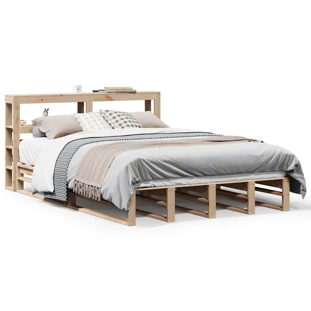 vidaXL Giroletto con Testiera 140x190 cm in Legno Massello di Pino