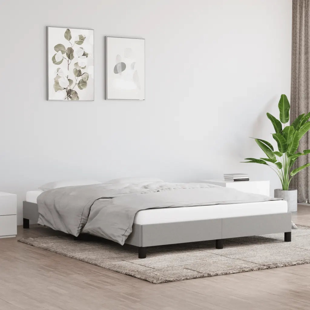 Giroletto senza Materasso Grigio Chiaro 140x190 cm Tessuto 346712
