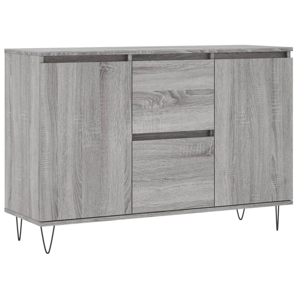 Buffet credenza cassettiera armadio mobile contenitore organizer cucina soggiorno salotto Sonoma 104 x 35 x 70 cm legno ingegnerizzato grigio 02_0036278