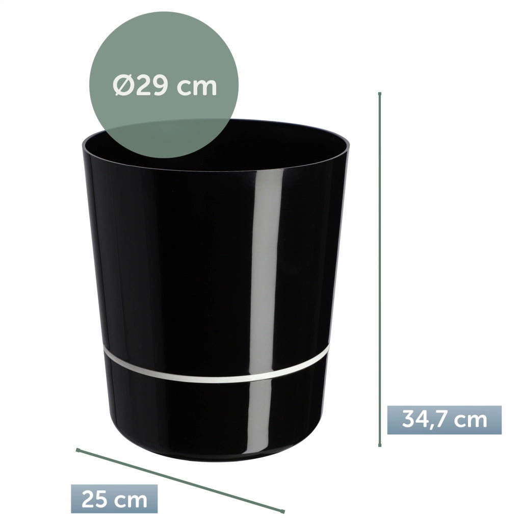 Copertura per vaso da fiori KADAX, 29 cm, in due pezzi, in plastica.