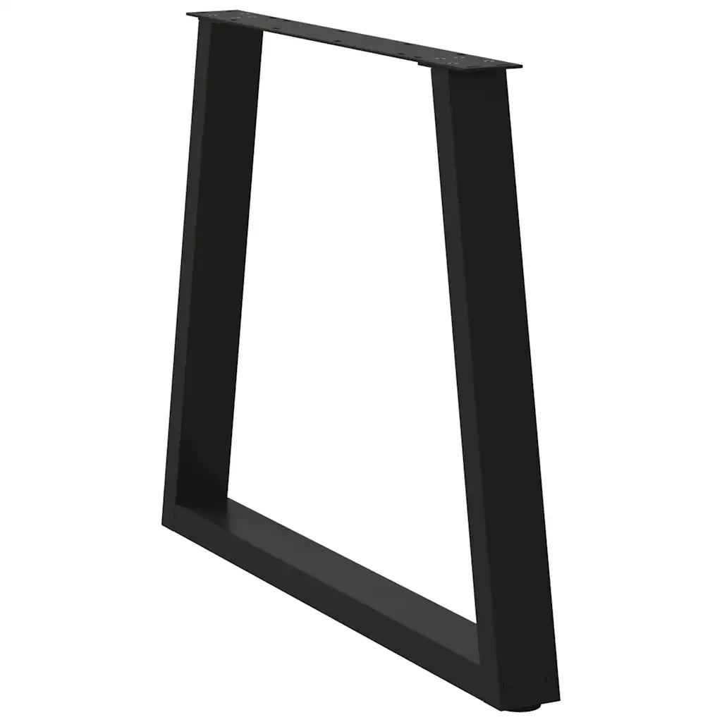 Gambe per tavolo da pranzo a forma di V 3 pz nere 70x(72-73,3) cm in acciaio 4012584